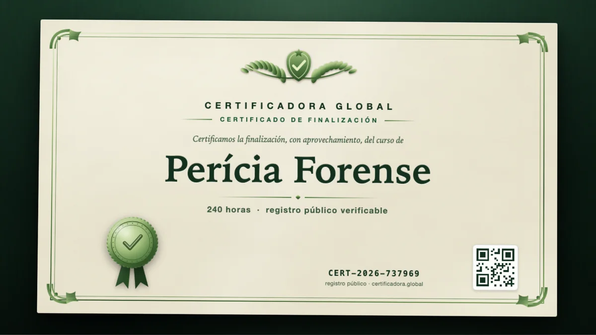 Portada del curso Perícia Forense