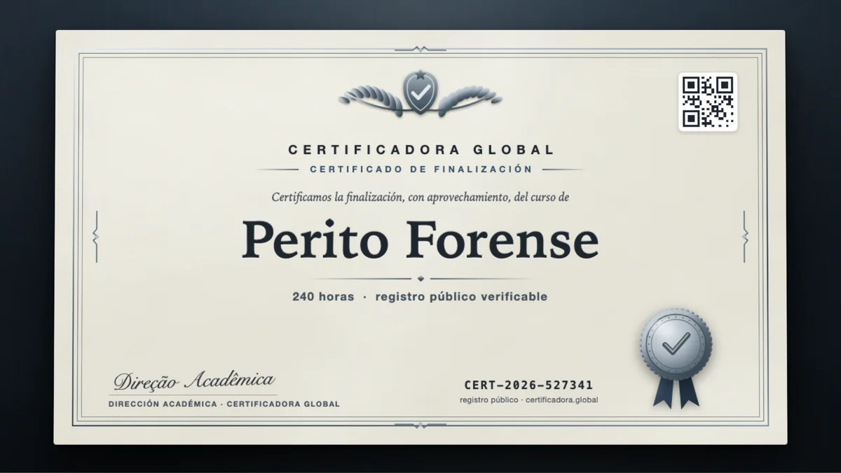 Portada del curso Perito Forense