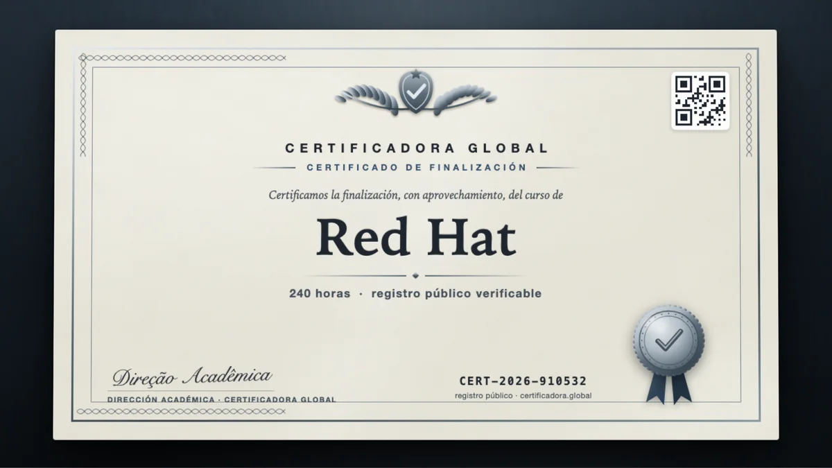 Portada del curso Red Hat