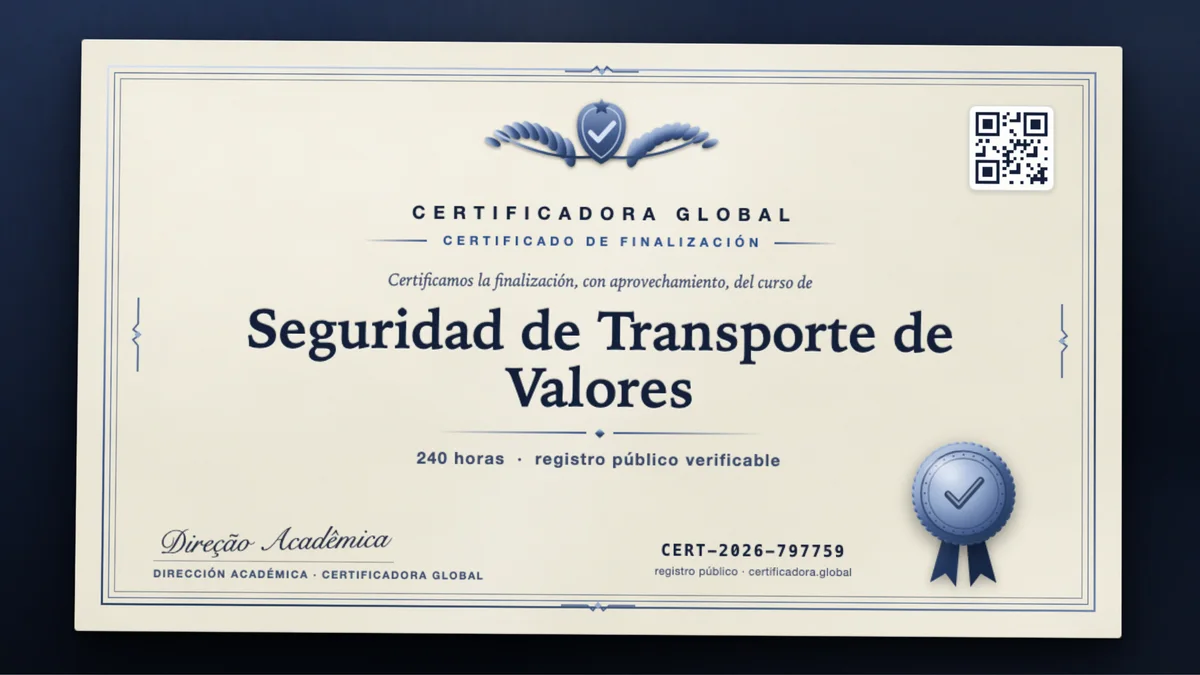 Portada del curso Seguridad de Transporte de Valores