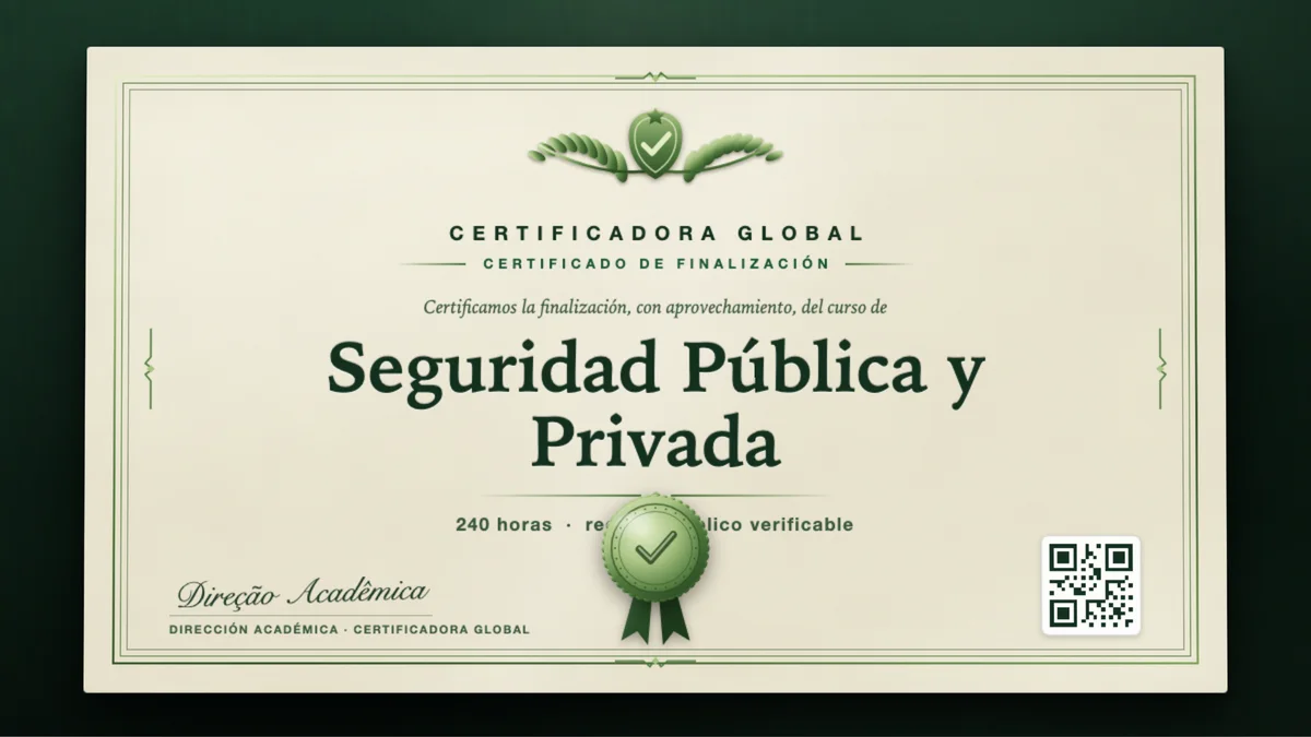 Portada del curso Seguridad Pública y Privada