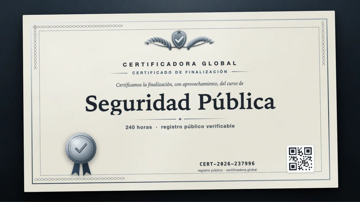 Portada del curso Seguridad Pública