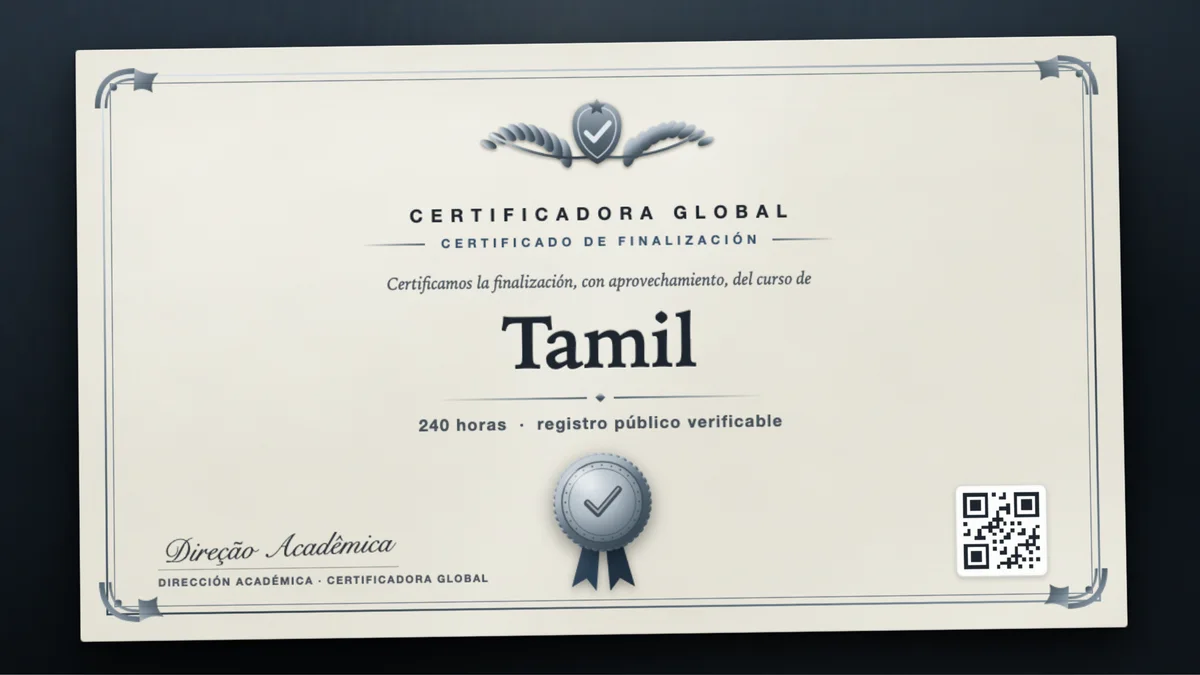 Portada del curso Tamil