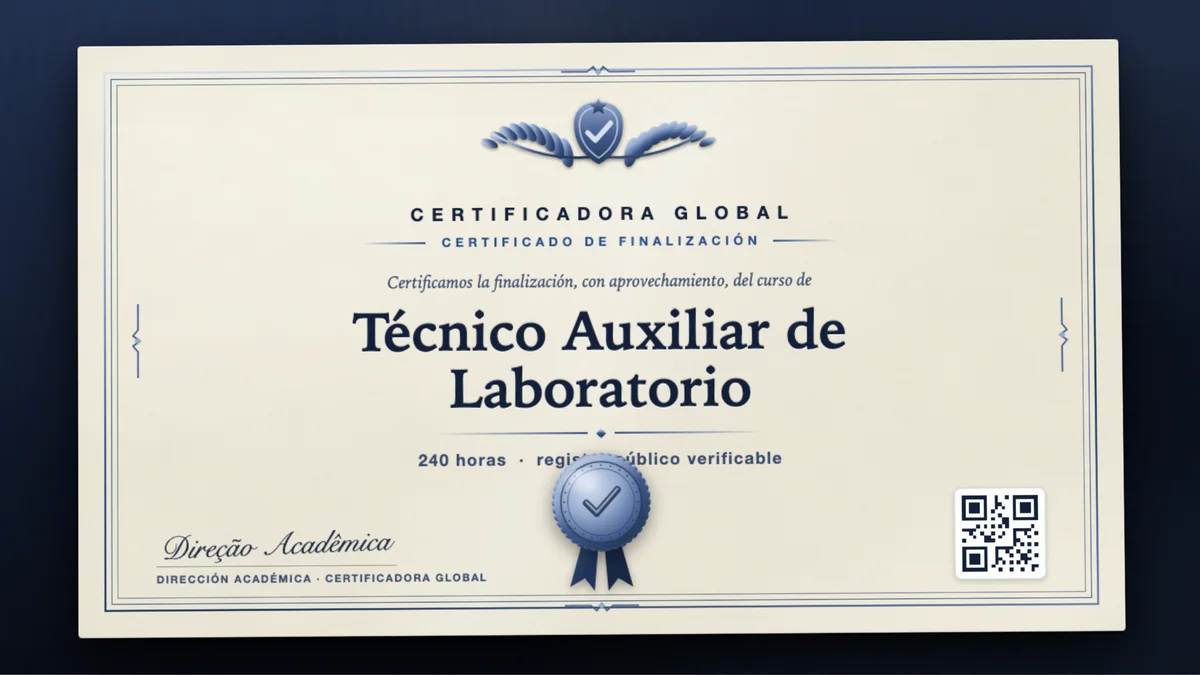 Portada del curso Técnico Auxiliar de Laboratorio