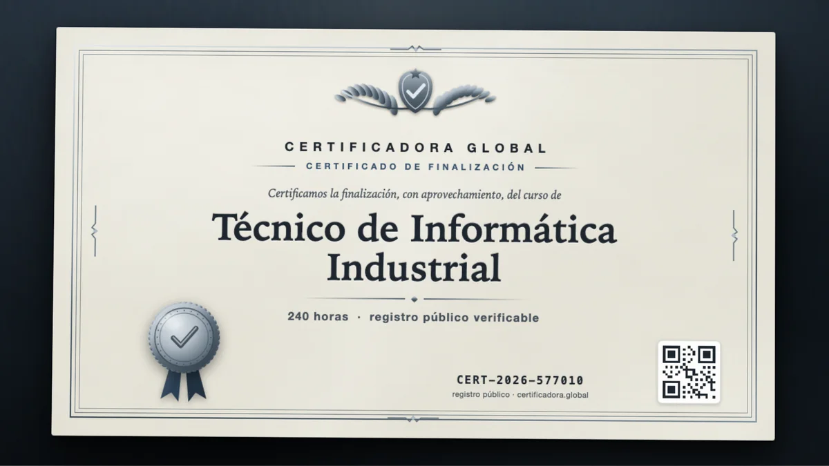 Portada del curso Técnico de Informática Industrial
