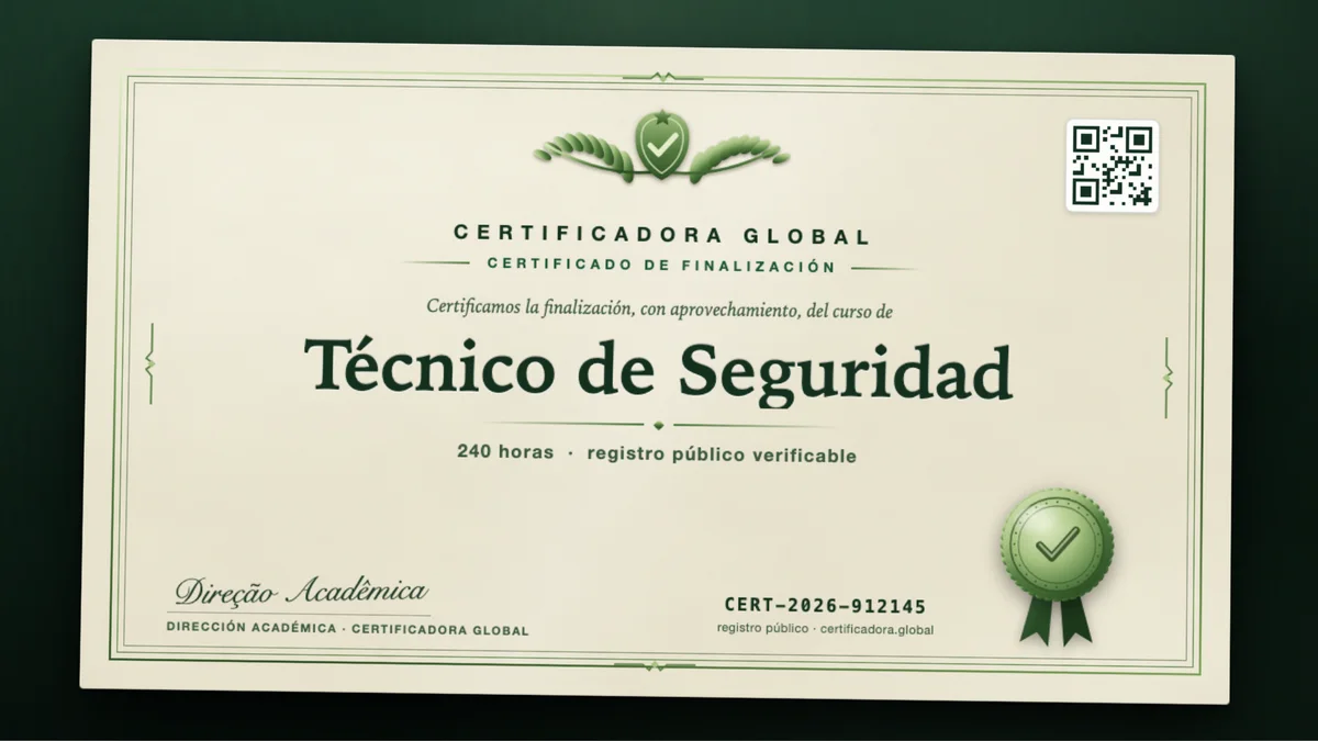 Portada del curso Técnico de Seguridad
