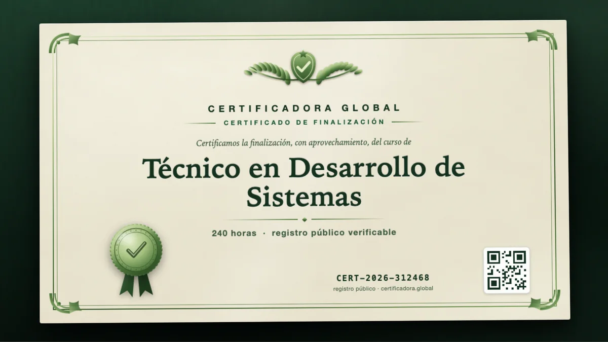 Portada del curso Técnico en Desarrollo de Sistemas