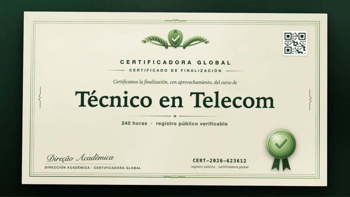 Portada del curso Técnico en Telecom