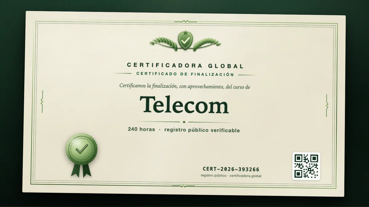 Portada del curso Telecom