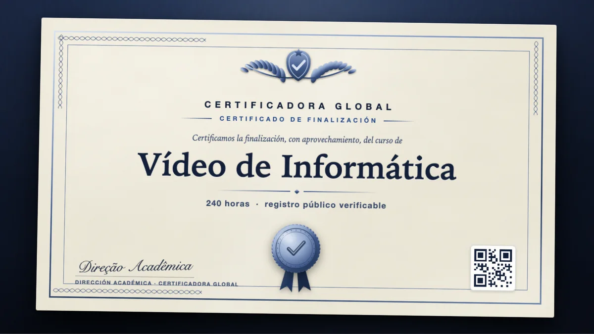 Portada del curso Vídeo de Informática