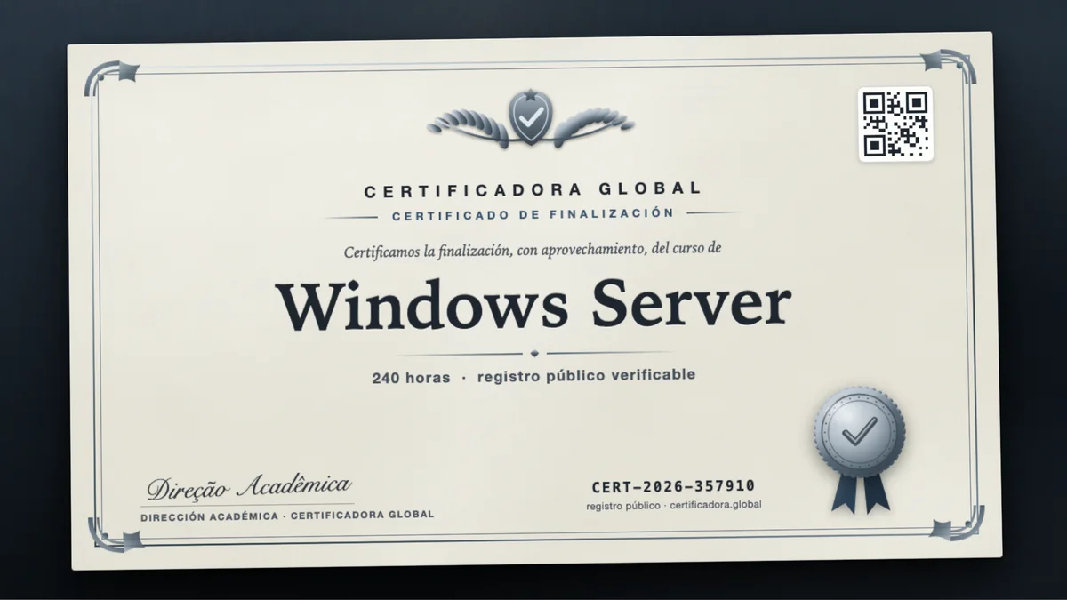 Portada del curso Windows Server