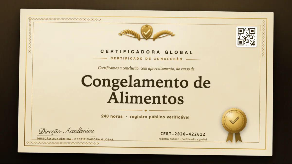 Capa do curso Congelamento de Alimentos