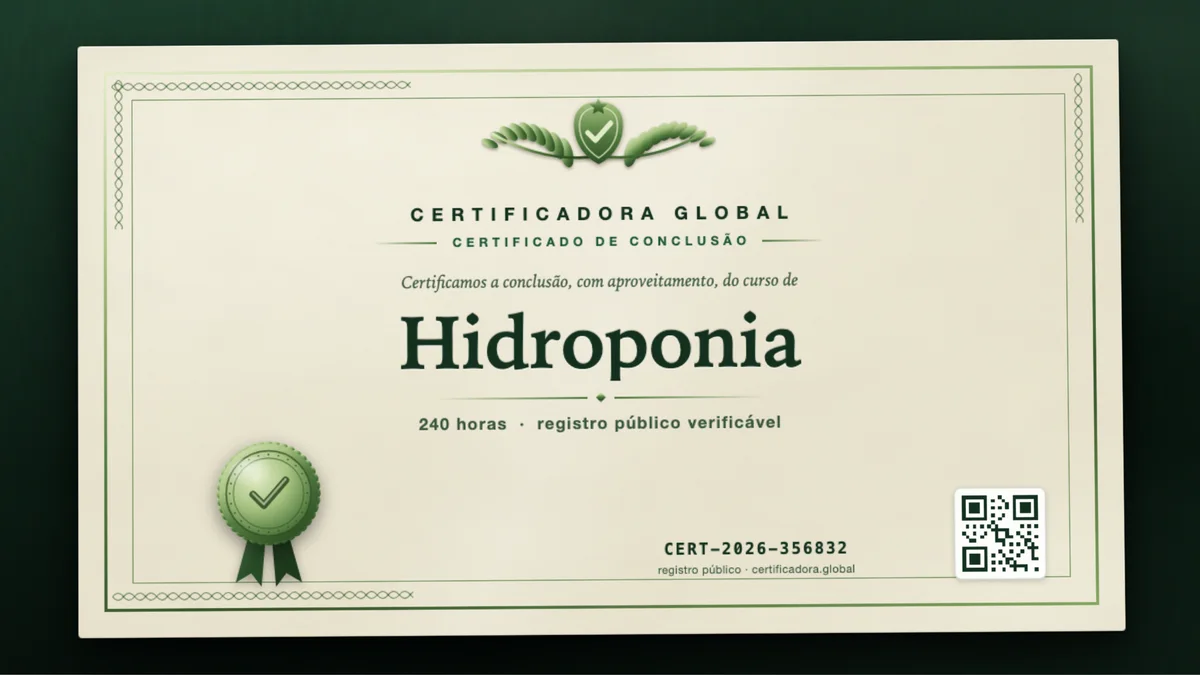 Capa do curso Hidroponia