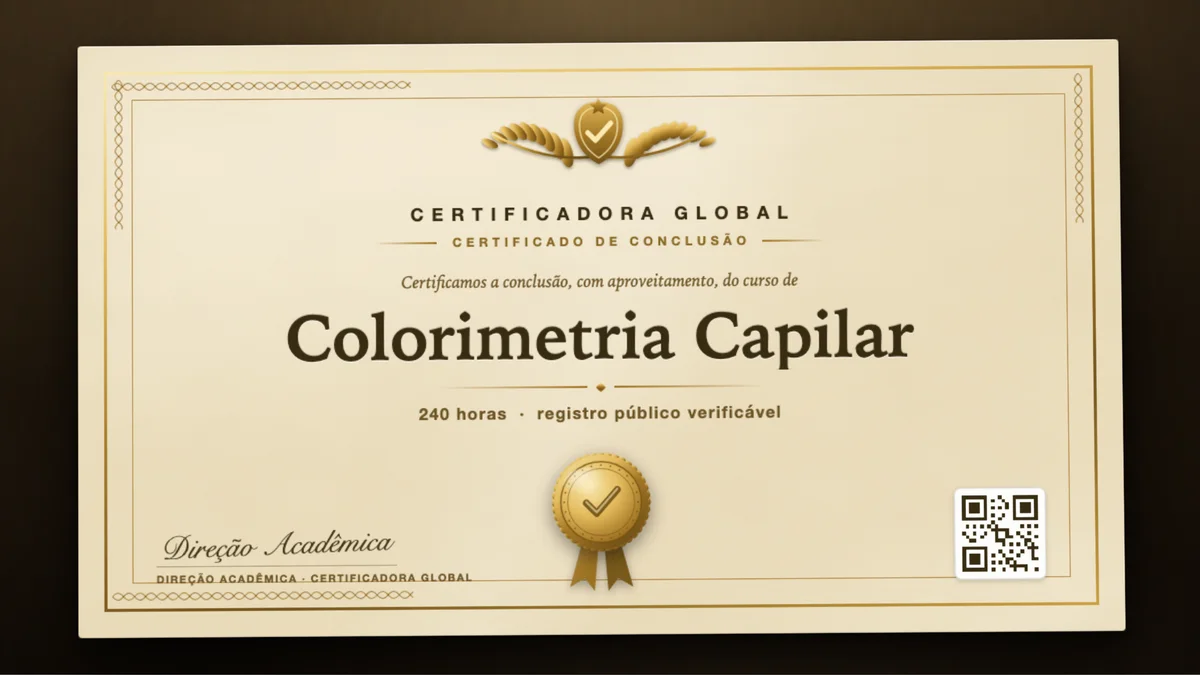 Capa do curso Colorimetria Capilar