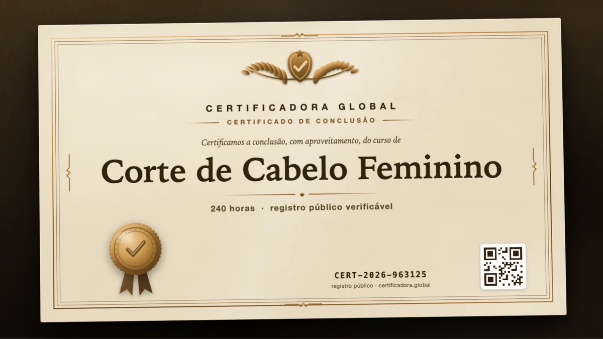 Capa do curso Corte de Cabelo Feminino
