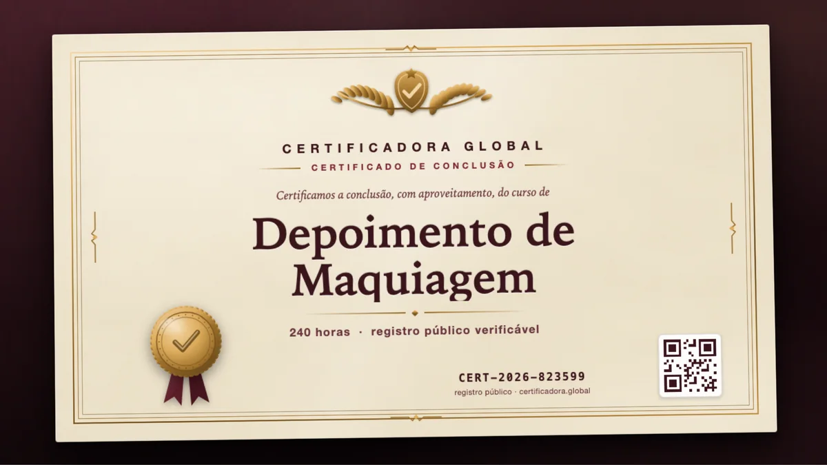 Capa do curso Depoimento de Maquiagem
