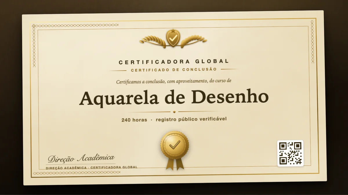 Capa do curso Aquarela de Desenho