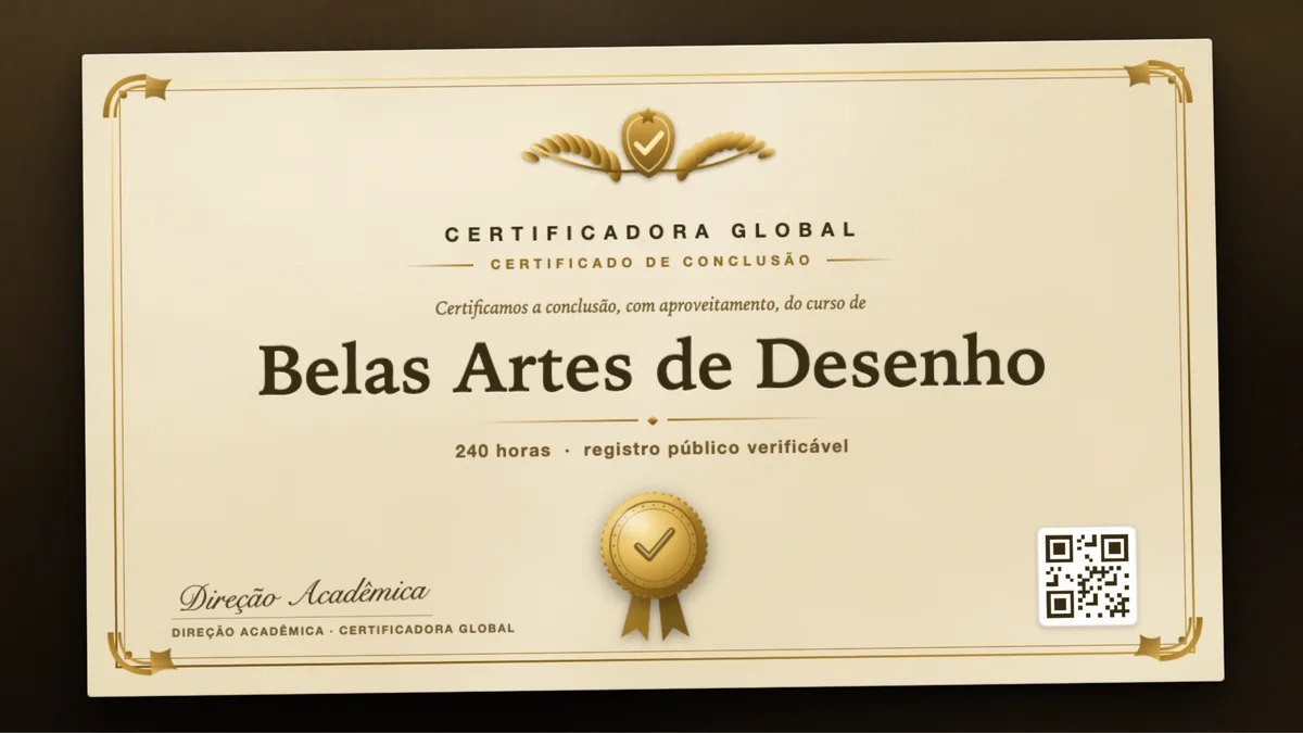 Capa do curso Belas Artes de Desenho