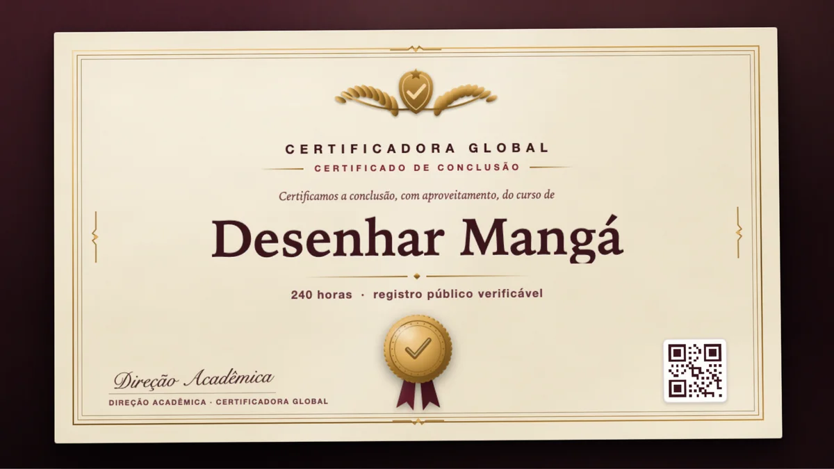 Capa do curso Desenhar Mangá