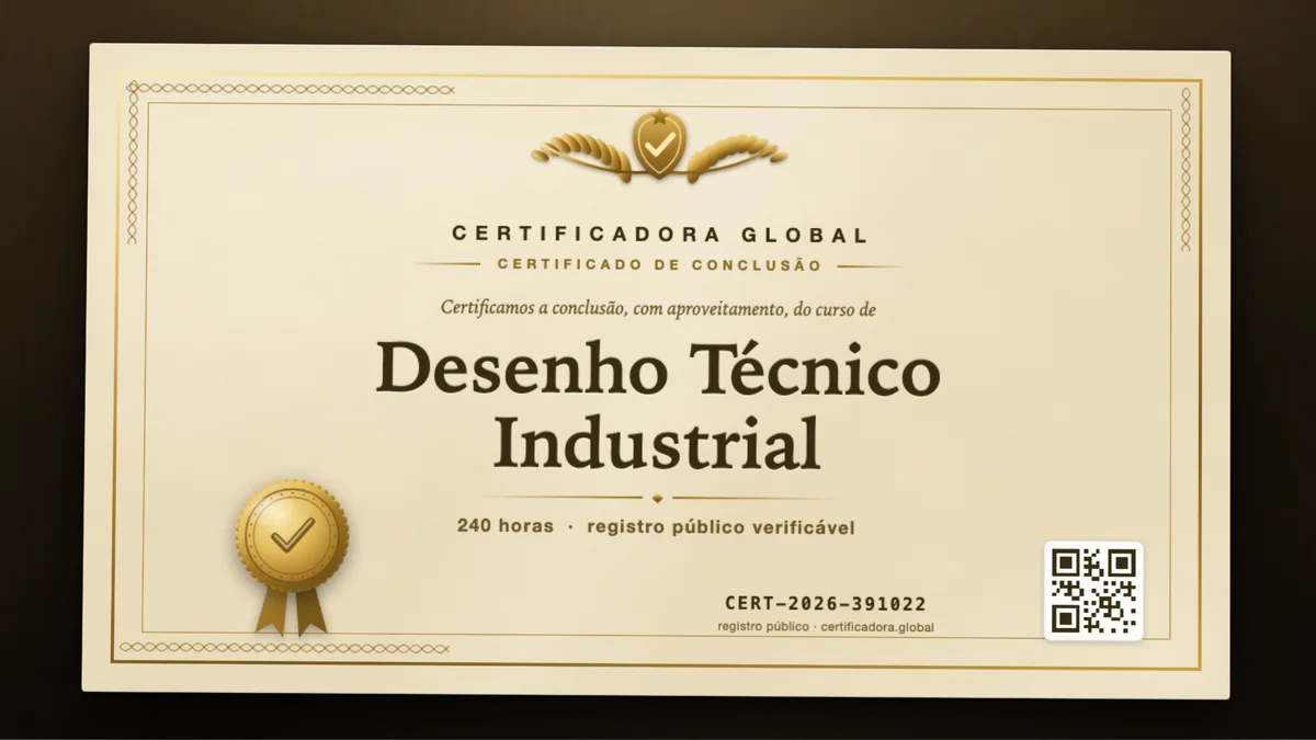 Capa do curso Desenho Técnico Industrial
