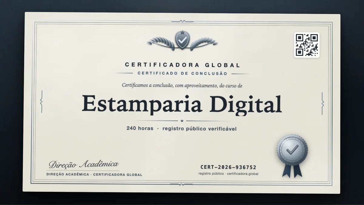 Capa do curso Estamparia Digital
