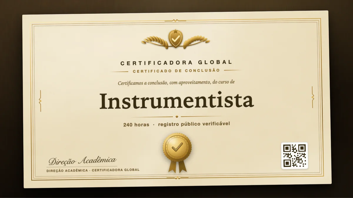 Capa do curso Instrumentista