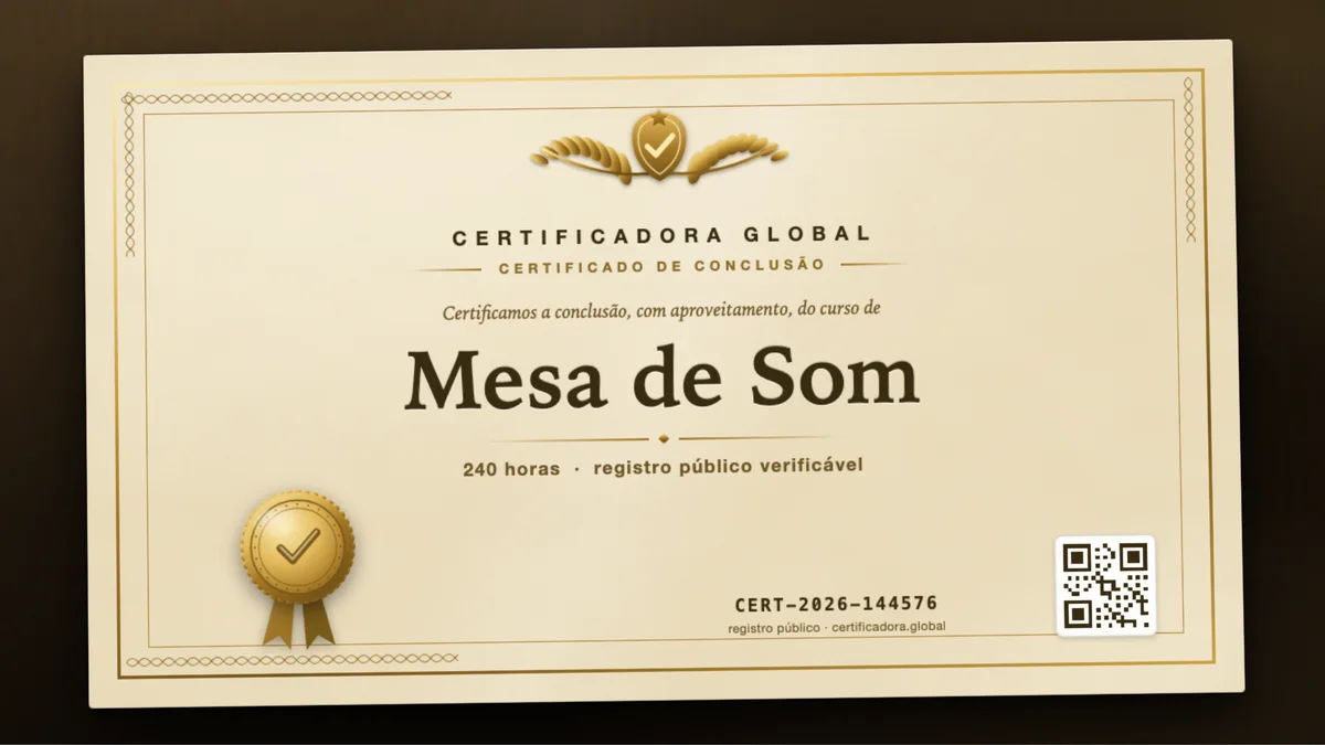 Capa do curso Mesa de Som