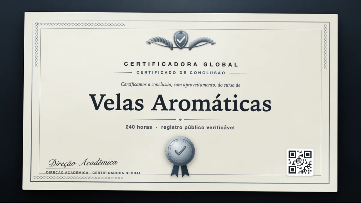 Capa do curso Velas Aromáticas