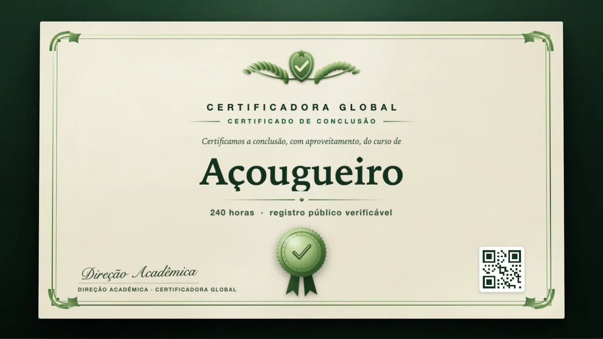 Capa do curso Açougueiro