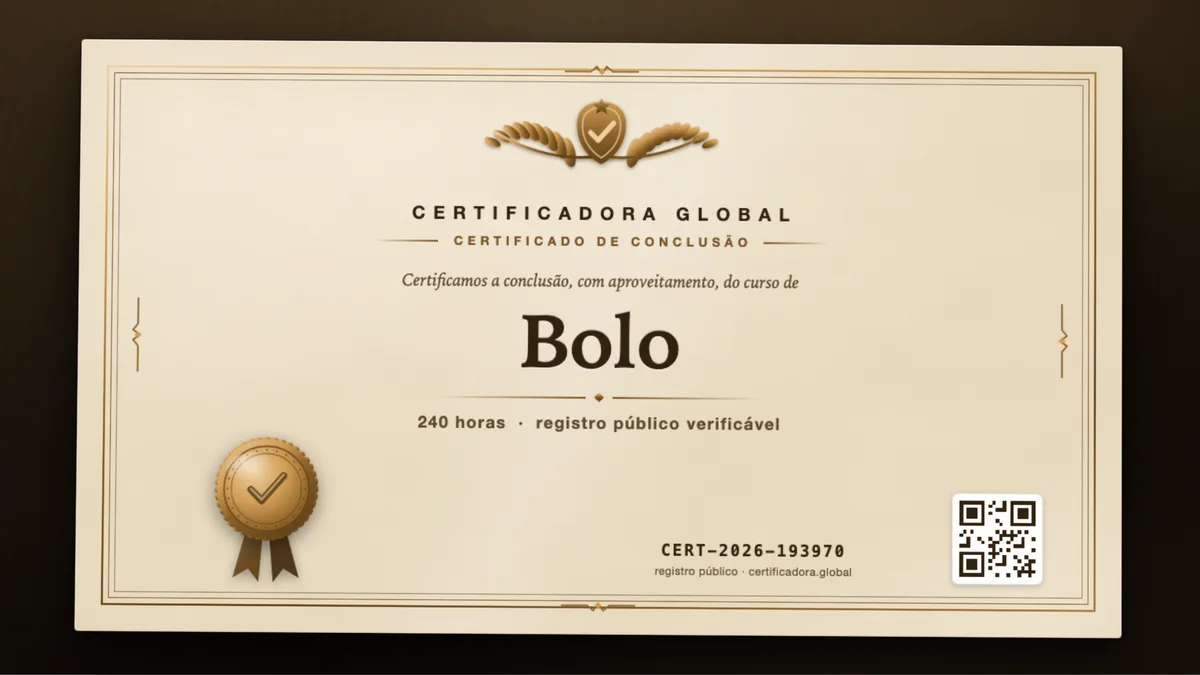 Capa do curso Bolo