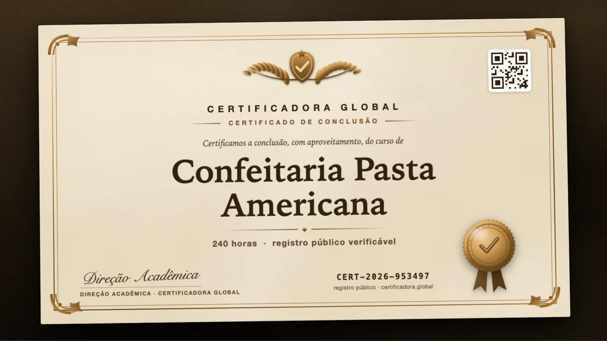 Capa do curso Confeitaria Pasta Americana