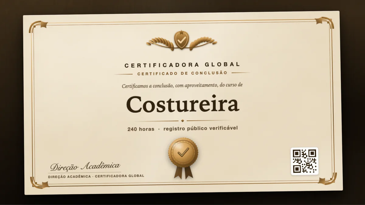 Capa do curso Costureira