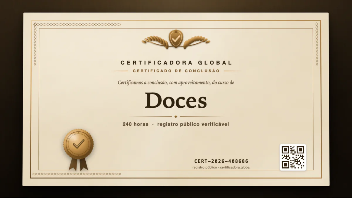 Capa do curso Doces