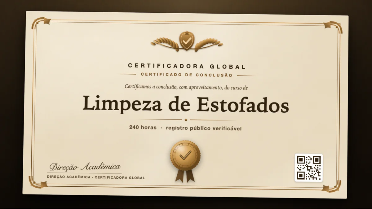 Capa do curso Limpeza de Estofados