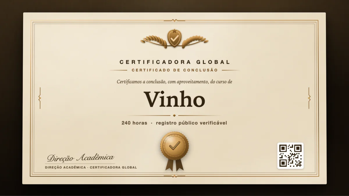 Capa do curso Vinho