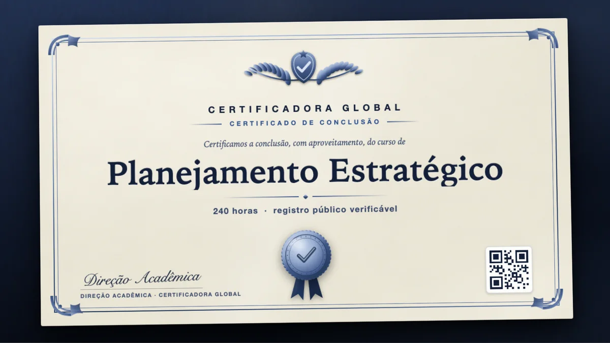 Capa do curso Planejamento Estratégico