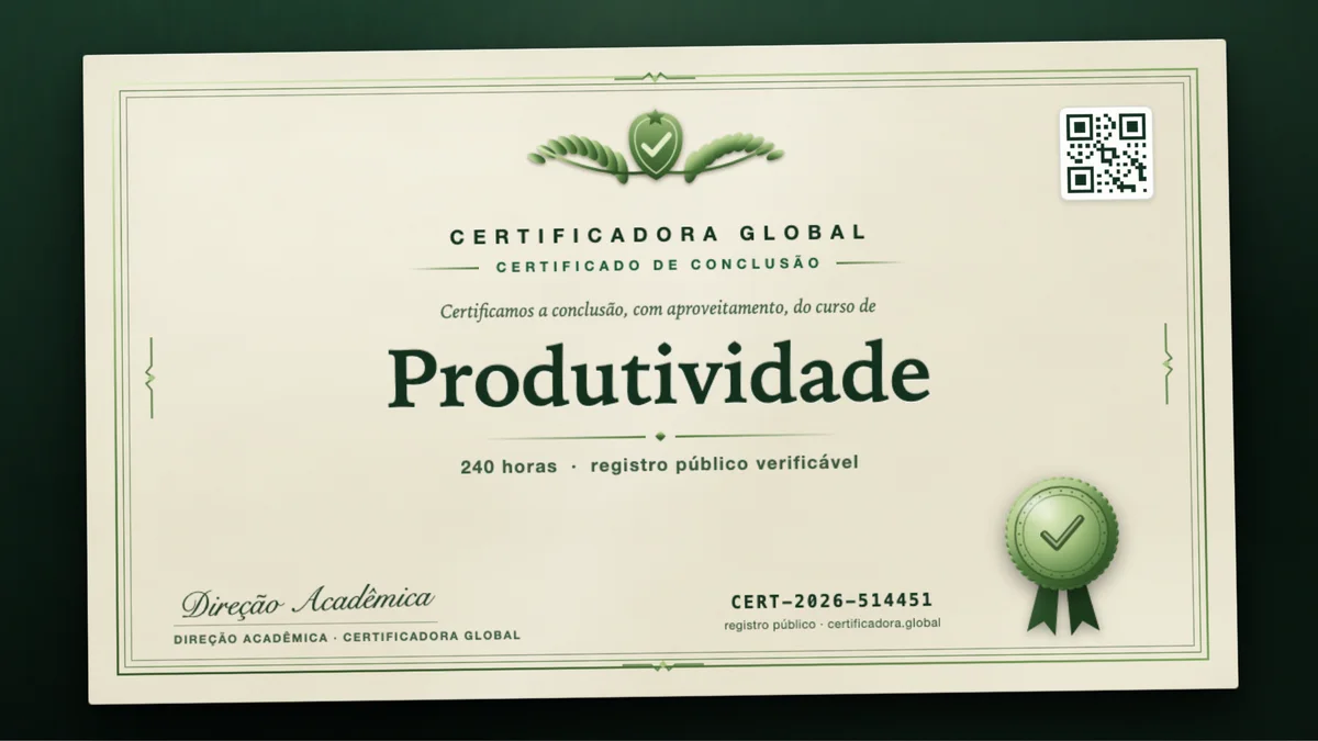 Capa do curso Produtividade