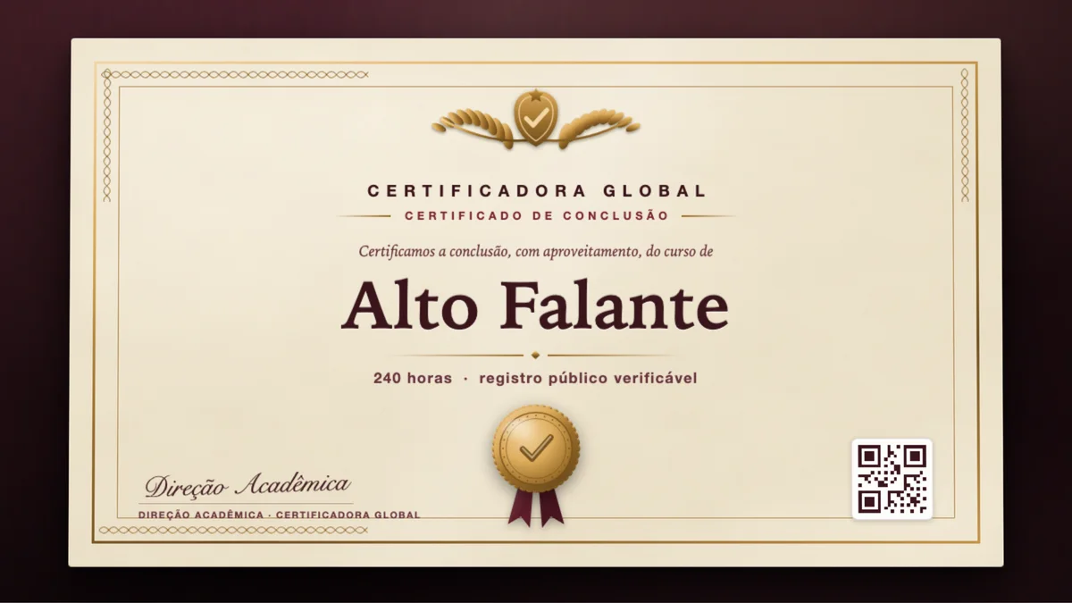 Capa do curso Alto Falante
