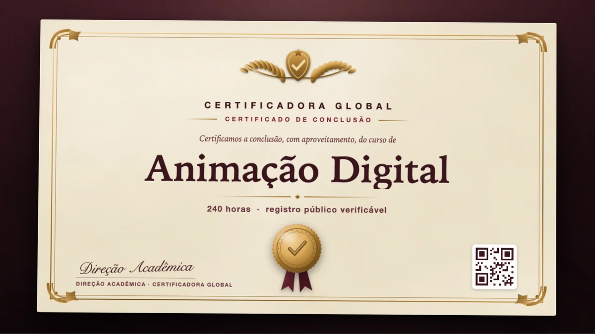 Capa do curso Animação Digital