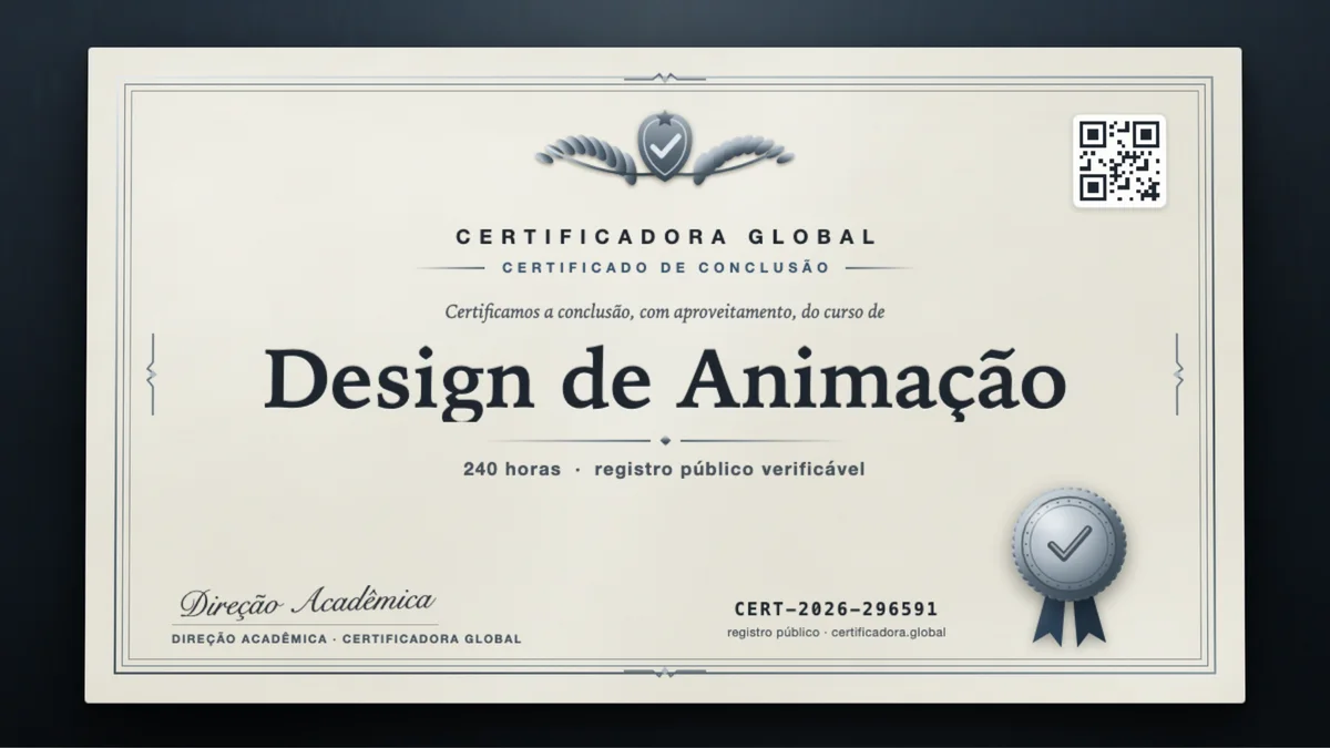 Capa do curso Design de Animação