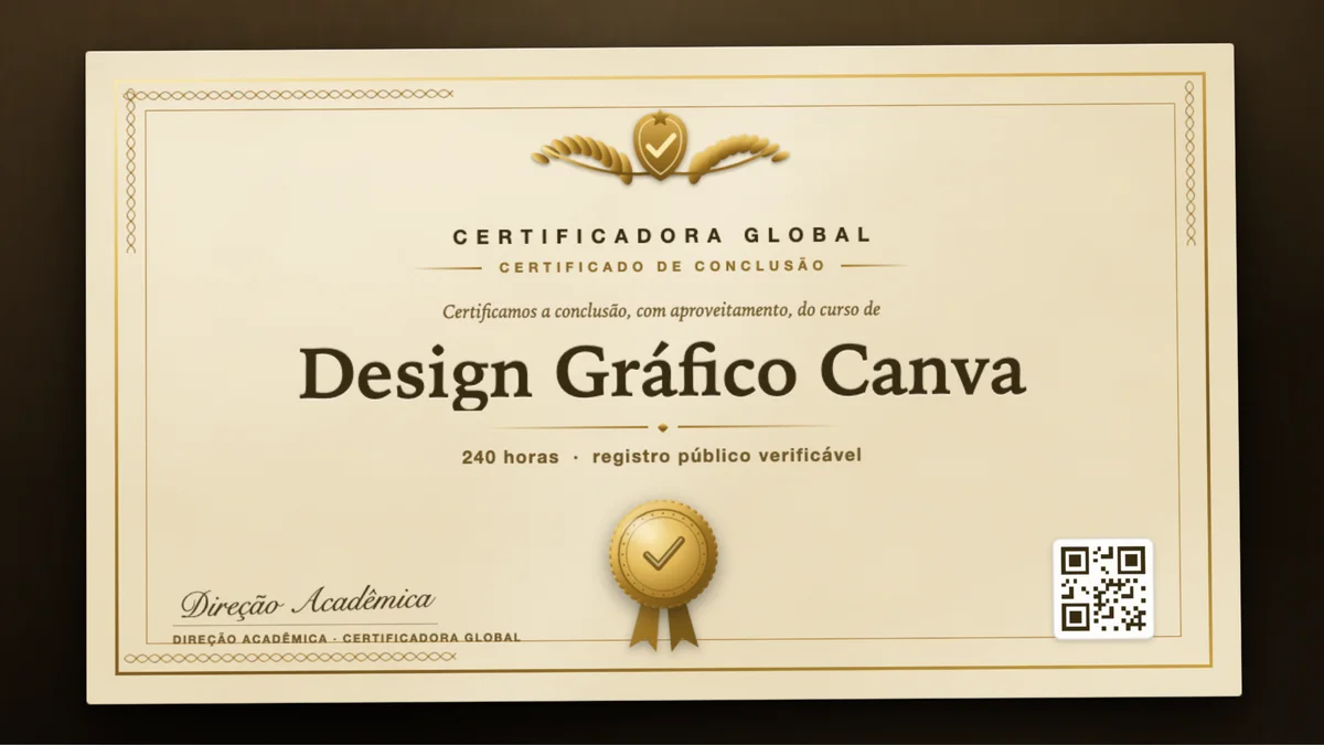 Capa do curso Design Gráfico Canva