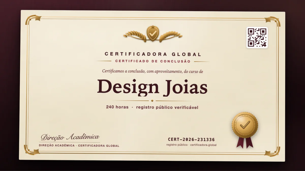 Capa do curso Design Joias