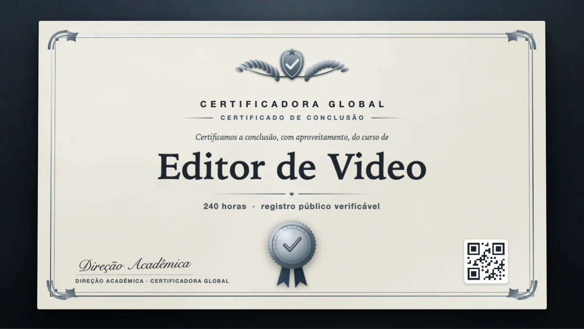 Capa do curso Editor de Video