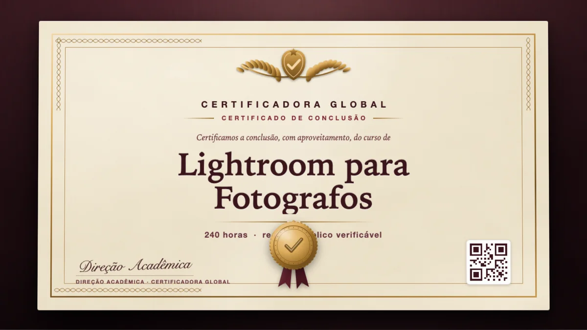 Capa do curso Lightroom para Fotografos