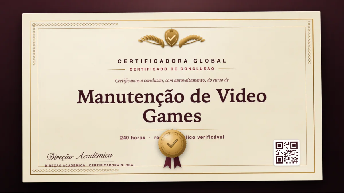 Capa do curso Manutenção de Video Games