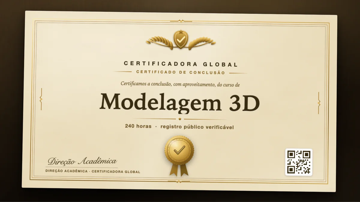 Capa do curso Modelagem 3D