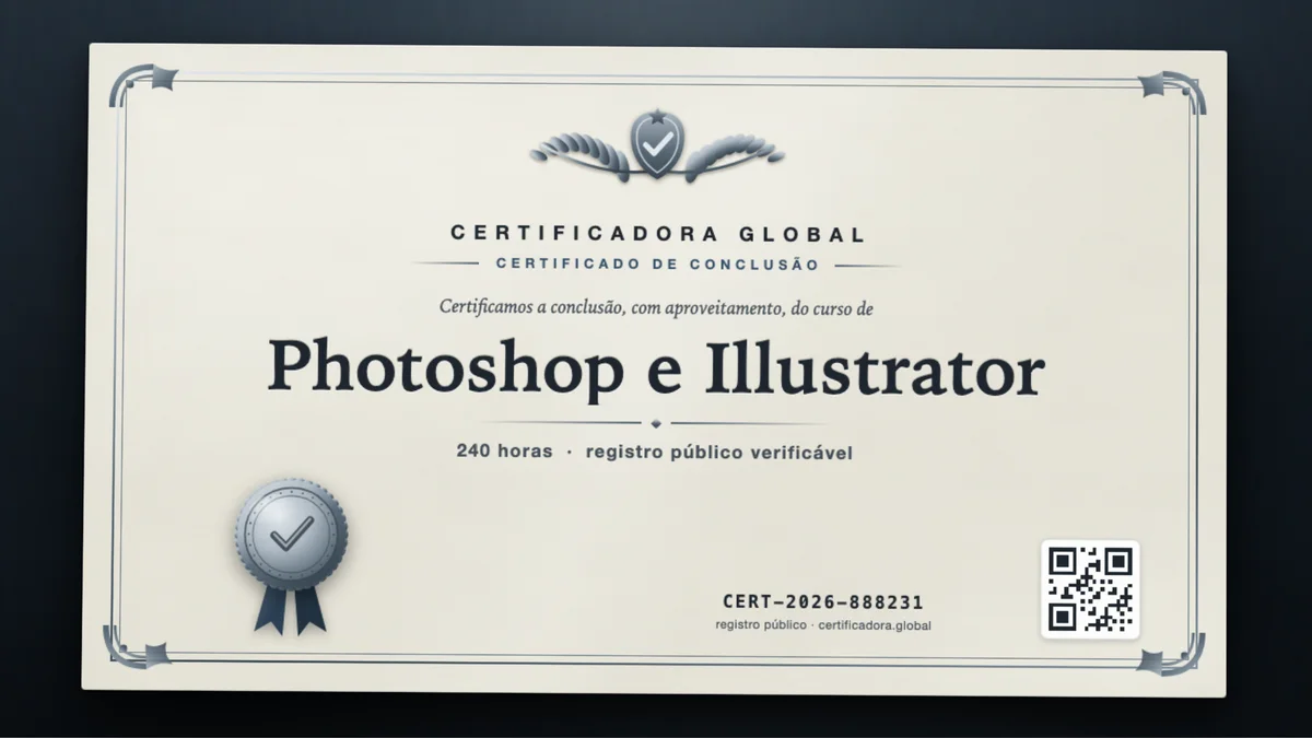 Capa do curso Photoshop e Illustrator