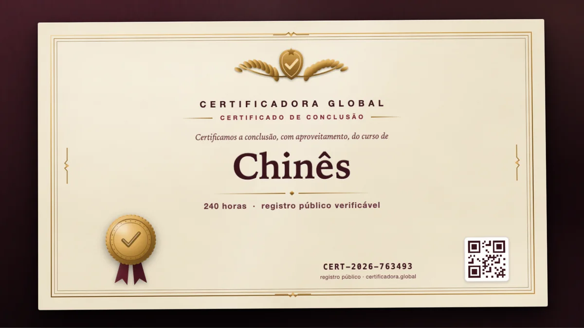Capa do curso Chinês