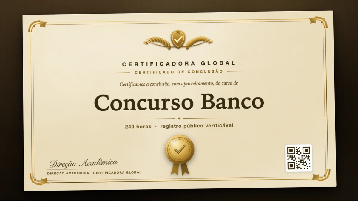 Capa do curso Concurso Banco