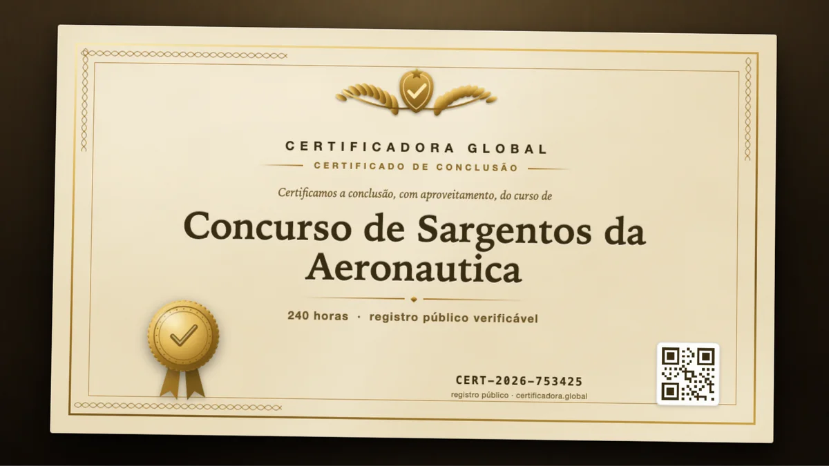 Capa do curso Concurso de Sargentos da Aeronautica